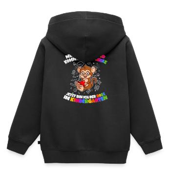 Meine Schwester Einschulung Boss Im Kindergarten - Kinder Premium Organic Hoodie - Schwarz - Hinten - AI Model Kid Male (0cm)