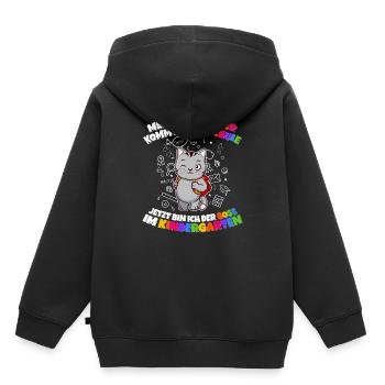 Meine Schwester Einschulung Boss Im Kindergarten - Kinder Premium Organic Hoodie - Schwarz - Hinten - AI Model Kid Male (0cm)