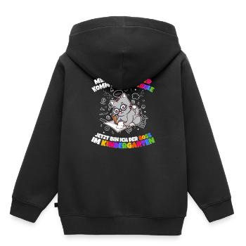 Meine Schwester Einschulung Boss Im Kindergarten - Kinder Premium Organic Hoodie - Schwarz - Hinten - AI Model Kid Male (0cm)