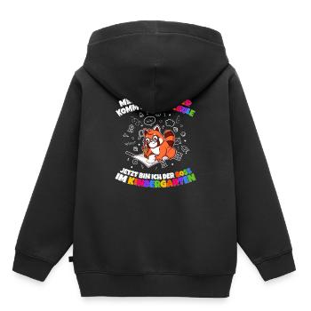 Meine Schwester Einschulung Boss Im Kindergarten - Kinder Premium Organic Hoodie - Schwarz - Hinten - AI Model Kid Male (0cm)