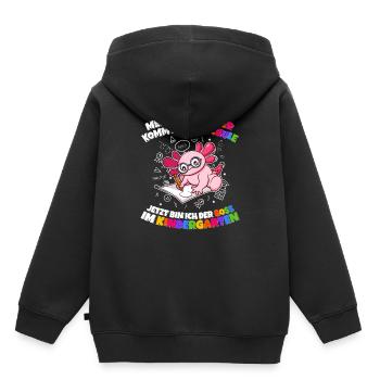 Meine Schwester Einschulung Boss Im Kindergarten - Kinder Premium Organic Hoodie - Schwarz - Hinten - AI Model Kid Male (0cm)