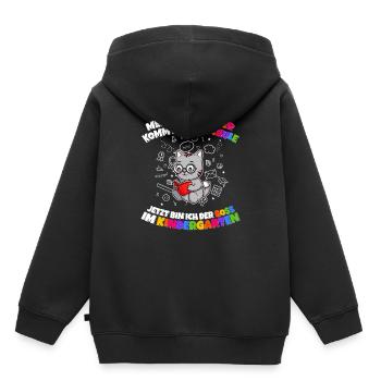 Meine Schwester Einschulung Boss Im Kindergarten - Kinder Premium Organic Hoodie - Schwarz - Hinten - AI Model Kid Male (0cm)