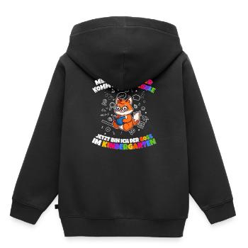 Meine Schwester Einschulung Boss Im Kindergarten - Kinder Premium Organic Hoodie - Schwarz - Hinten - AI Model Kid Male (0cm)