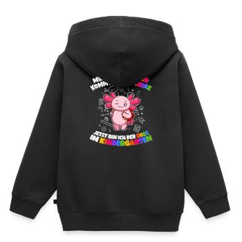 Meine Schwester Einschulung Boss Im Kindergarten - Kinder Premium Organic Hoodie - Schwarz - Hinten - AI Model Kid Male (0cm)