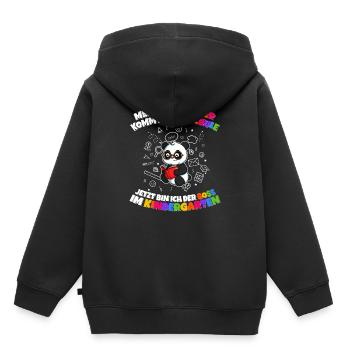 Meine Schwester Einschulung Boss Im Kindergarten - Kinder Premium Organic Hoodie - Schwarz - Hinten - AI Model Kid Male (0cm)