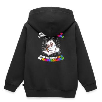 Meine Schwester Einschulung Boss Im Kindergarten - Kinder Premium Organic Hoodie - Schwarz - Hinten - AI Model Kid Male (0cm)