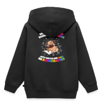 Meine Schwester Einschulung Boss Im Kindergarten - Kinder Premium Organic Hoodie - Schwarz - Hinten - AI Model Kid Male (0cm)
