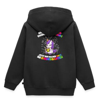 Meine Schwester Einschulung Boss Im Kindergarten - Kinder Premium Organic Hoodie - Schwarz - Hinten - AI Model Kid Male (0cm)