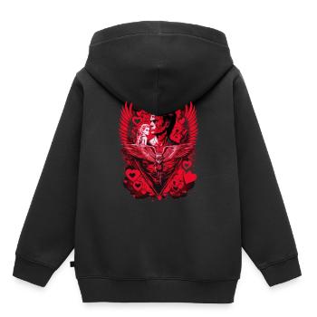 Valentine | Valentine's Day | Men's Fashion Design - Kids Premium Organic Hoodie - black - Back - AI Model Kid Male (0cm)