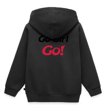 go girl go - Kids Premium Organic Hoodie - black - Back - AI Model Kid Male (0cm)