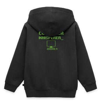Computer Whisperer Tech Supporting Nerds Geeks Fun - Sweat Premium à capuche enfant bio - noir - Dos - AI Model Kid Male (0cm)