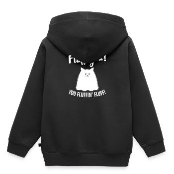 Fluff You You Fluffin 'Fluff Hilarious Christmas C. - Kinder Premium Organic Hoodie - Schwarz - Hinten - AI Model Kid Male (0cm)