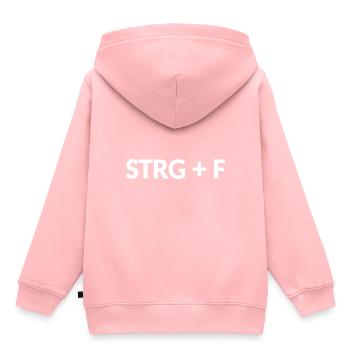 Strg + F - Suche Funktion Shortcut Design - Kinder Premium Organic Hoodie - Rosa - Hinten - AI Model Kid Female (0cm)