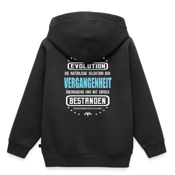 Past, Evolution, Development - Kids Premium Organic Hoodie - black - Back - AI Model Kid Male (0cm)