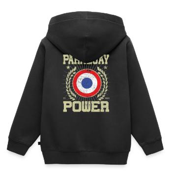 Cool Paraguay Design - Sweat Premium à capuche enfant bio - noir - Dos - AI Model Kid Male (0cm)