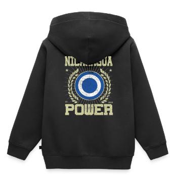 Cool Nicaragua Design - Sweat Premium à capuche enfant bio - noir - Dos - AI Model Kid Male (0cm)