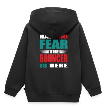 N’ayez crainte, le videur est là Tenue - Sweat Premium à capuche enfant bio - noir - Dos - AI Model Kid Male (0cm)