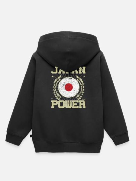 Cooles Japan Design - Kinder Premium Organic Hoodie - Schwarz