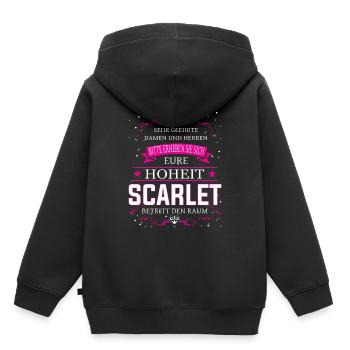Your Highness Scarlet enters the room - Kids Premium Organic Hoodie - black - Back - AI Model Kid Male (0cm)