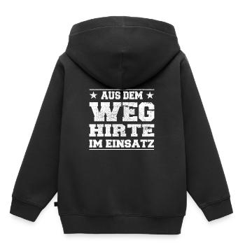 Aus dem Weg Hirte im Einsatz Design - Kinder Premium Organic Hoodie - Schwarz - Hinten - AI Model Kid Male (0cm)