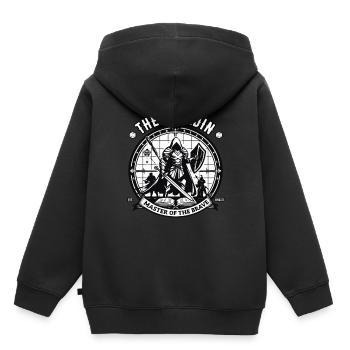 Conception de paladin de jeu de rôle pour le joueur de rôle - Sweat Premium à capuche enfant bio - noir - Dos - AI Model Kid Male (0cm)
