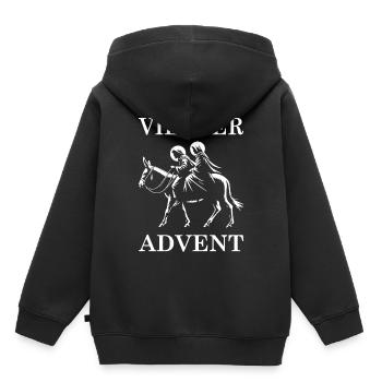 Fourth Advent – Mary and Joseph on a journey - Kids Premium Organic Hoodie - black - Back - AI Model Kid Male (0cm)