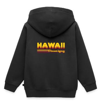 cool Hawaï États-Unis États design - Sweat Premium à capuche enfant bio - noir - Dos - AI Model Kid Male (0cm)