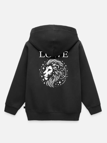 Sternzeichen Löwe Design - Kinder Premium Organic Hoodie - Schwarz
