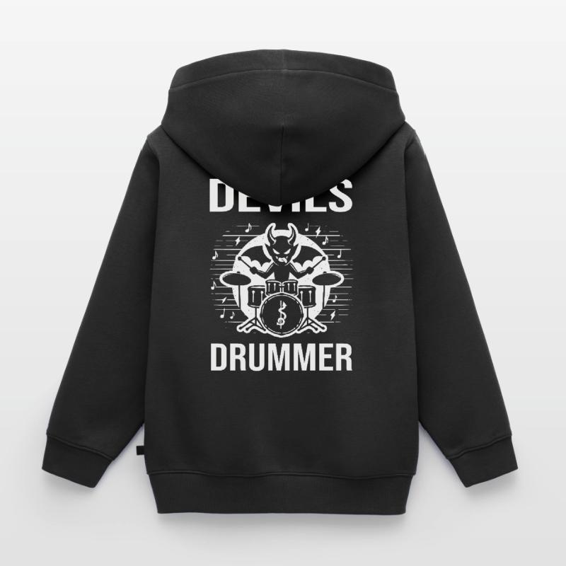 Devils Drummer. The devilish hellish drummer Kids Premium Organic Hoodie
