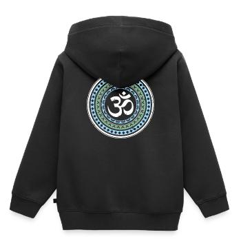 Mandala Om Yoga Esoterik - Kinder Premium Organic Hoodie - Schwarz - Hinten - AI Model Kid Male (0cm)