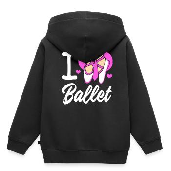 Danseuse de ballet - Sweat Premium à capuche enfant bio - noir - Dos - AI Model Kid Male (0cm)