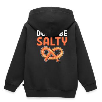 bretzel - Sweat Premium à capuche enfant bio - noir - Dos - AI Model Kid Male (0cm)
