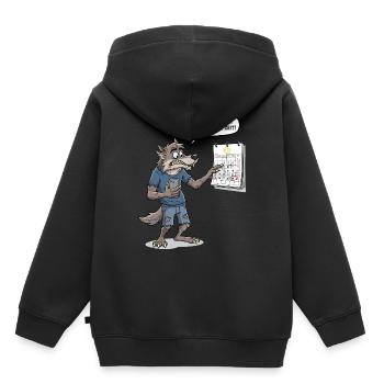 Vollmond-Termin? Ich hab doch keine Zeit ! - Kinder Premium Organic Hoodie - Schwarz - Hinten - AI Model Kid Male (0cm)