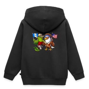 Guatemala American Heritage - Kids Premium Organic Hoodie - black - Back - AI Model Kid Male (0cm)