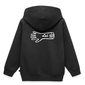 "Let Go" hand gift idea white - Kids Premium Organic Hoodie - black - Back - AI Model Kid Male (0cm)