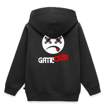 GAME OVER - Sweat Premium à capuche enfant bio - noir - Dos - AI Model Kid Male (0cm)