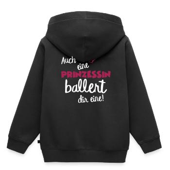 A princess barks saying Funny Naughty Crown - Kids Premium Organic Hoodie - black - Back - AI Model Kid Male (0cm)