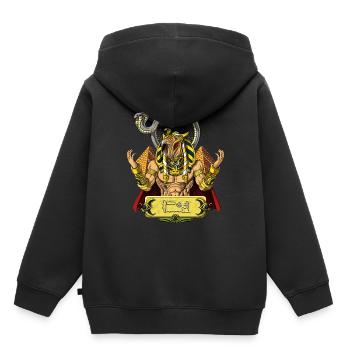 Dieu égyptien Ra Mythologie de l'ancienne divinité solaire - Sweat Premium à capuche enfant bio - noir - Dos - AI Model Kid Male (0cm)
