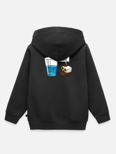 Funny Physics Science Water Ice Joke - Kids Premium Organic Hoodie - black