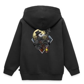 Plague Doctor - Kids Premium Organic Hoodie - black - Back - AI Model Kid Male (0cm)