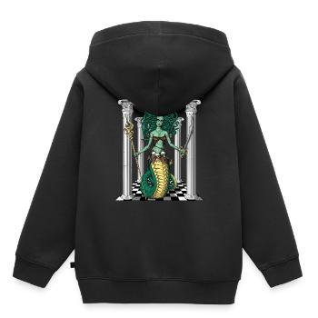 Medusa Gorgon Goddess - Kids Premium Organic Hoodie - black - Back - AI Model Kid Male (0cm)