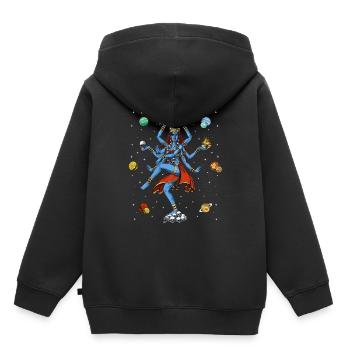 Déesse hindoue Kali - Sweat Premium à capuche enfant bio - noir - Dos - AI Model Kid Male (0cm)