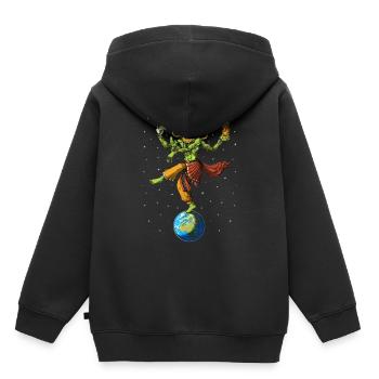Alien Shiva Dieu hindou - Sweat Premium à capuche enfant bio - noir - Dos - AI Model Kid Male (0cm)