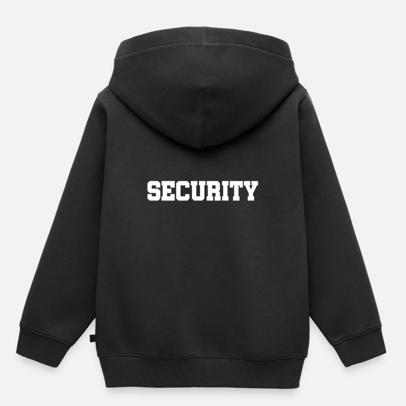Sécurité - Service de sécurité - Gardiennage - Protection - Sweat Premium à capuche enfant bio - noir