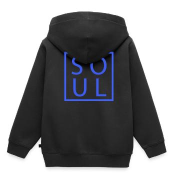 Soul Couple De Chemise Maté Idée cadeau - Sweat Premium à capuche enfant bio - noir - Dos - AI Model Kid Male (0cm)
