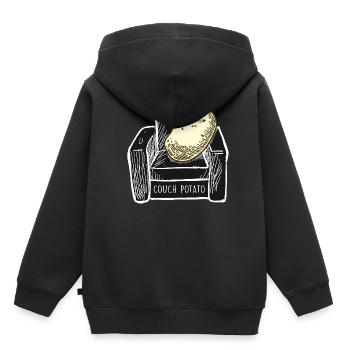 Potato Couch Potato Lazy Gift Idea - Kids Premium Organic Hoodie - black - Back - AI Model Kid Male (0cm)