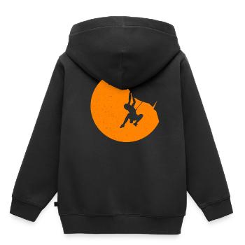 Escalade de rocher - Sweat Premium à capuche enfant bio - noir - Dos - AI Model Kid Male (0cm)