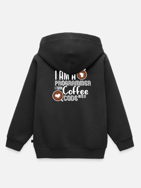 Programmer Kaffee - Kinder Premium Organic Hoodie - Schwarz