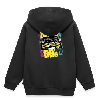 Retro 90s - Kids Premium Organic Hoodie - black - Back - AI Model Kid Male (0cm)