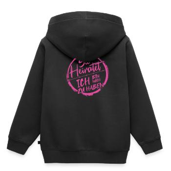 Brautjungfer Trauzeugin Geschenk - Kinder Premium Organic Hoodie - Schwarz - Hinten - AI Model Kid Male (0cm)